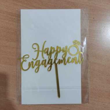 (1pc) topper acrylic happy engagement happy engagement topper kaca happy engaged