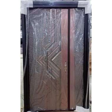 pintu baja fortress utama rumah mom son motif tembaga premium KIRI