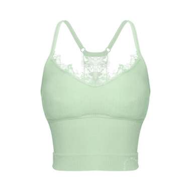 Wimiu Tank Top Tanktop Tangtop Singlet Wanita Crop Top 001454 green