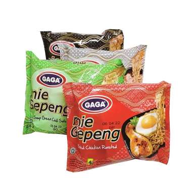 Promo Harga Gaga Mie Gepeng Soup Chicken Black Pepper 67 gr - Blibli