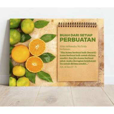Poster Buah Dari Setiap Perbuatan Surat Al-Isra 17 Ayat 7 Al-Quran Word Wisdom Nasihat Tausiyah Colo