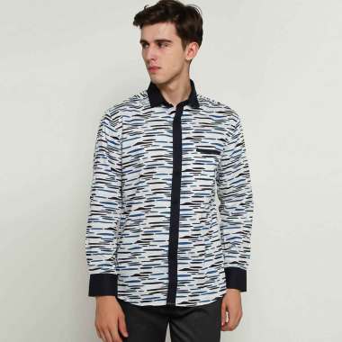 Edition Oliver Slim Fit Shirt Kemeja Pria - ESL112 LT Blue S -