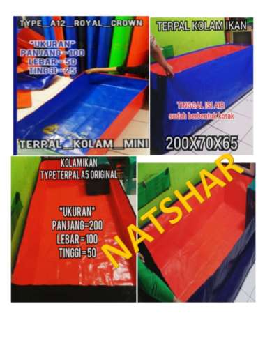 KOLAM TERPAL KOLAM IKAN 200X100X50- A5 KOREA SUPER QUALITY TERPAL KOTAK