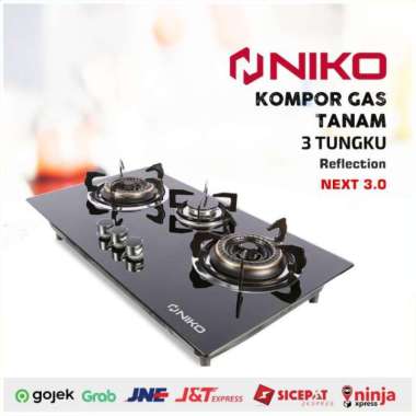 KOMPOR TANAM NIKO REFLECTION BLACK 3 TUNGKU BUBBLE