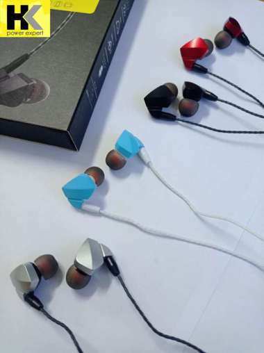 HK Earphone M-28 Original Handsfree Super Bass Headset M28 Merah