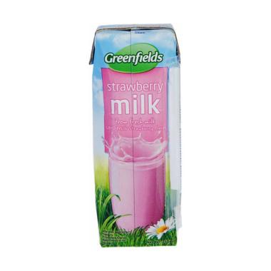 Promo Harga Greenfields UHT Strawberry 250 ml - Blibli