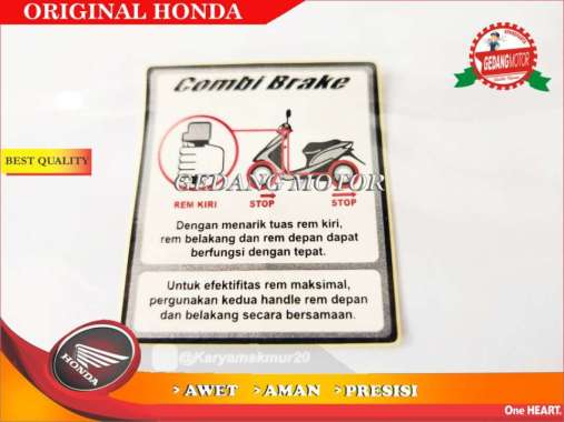 STICKER STIKER COMBI BRAKE BEAT GENIO SCOOPY ESP VARIO 125 150 ESP ORI
