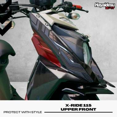 Hayaidesu XRIDE 115 Body Protector Upper Front Cover HITAM