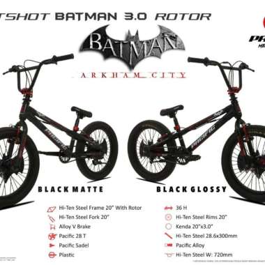 Sepeda BMX 20 Inch Pacific Batman 3.0 Ban Besar Rotor
