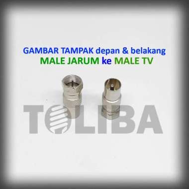 konektor jack male to male tv antena drat besi/jack cowo jarum cowo tv