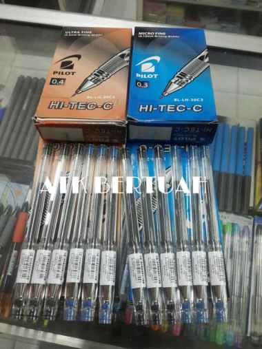 PULPEN PEN PILOT HI TEC C HITEC HITECH Hitam - 0.3