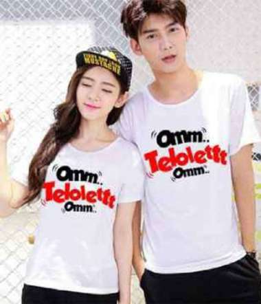 KAOS COUPLE PASANGAN REMAJA KAPELAN PACAR KAOS COPLE KOPLE BAJU CAUPLE KOPEL OM TELOLETET PUTIH 1053