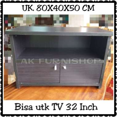 RAK TV MINIMALIS JUMBO - MEJA TV 32INC HITAM