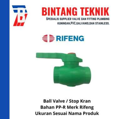 Ball Valve PPR Plastik 1" (32 mm) Rifeng PP-R
