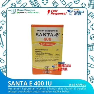 SANTA E 400 IU / VITAMIN E PER BOTOL @ 30 KAPSUL LUNAK