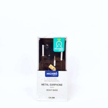Michiro Headset Bass Suara Kencang Metal Earphone Heavy Bass Black