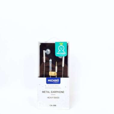 Michiro Headset Bass Suara Kencang Metal Earphone Heavy Bass Gray