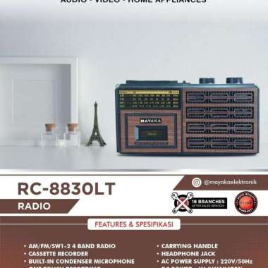 Mayaka RC8830LT Radio Cassette Recorder AM/FM Kaset Jadul