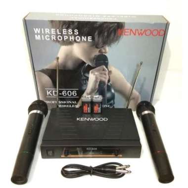 Kenwood Mic Wireless Double KD 606 Microphone / Mik Tanpa Kabel