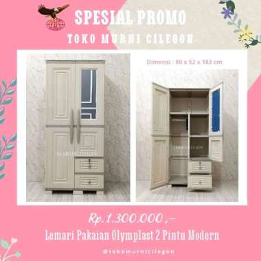 Lemari pakaian olymplast 2pintu moderen ( Free Ongkir Cilegon Serang)sebelum beli cek deskripsi/ cha