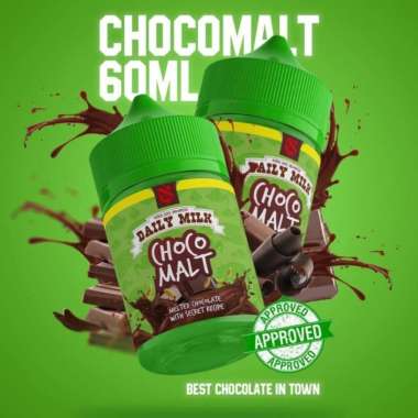 DAILY MILK V2 Choco Malt Melted 3mg 60ml Liquid Vape Creamy Cukai 7mg