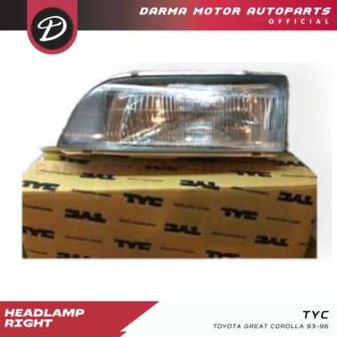 LAMPU DEPAN HEADLAMP TOYOTA GREAT COROLLA TAHUN 1993-1996 KANAN RH