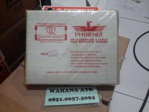 Stiker Label Nama / Label Stiker / Label Harga Phoenix No 112
