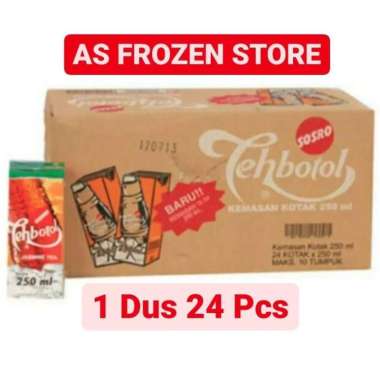 Teh Botol Sosro Kotak 250ml 1 Dus 24 Pcs / Teh Botol Kotak 250ml