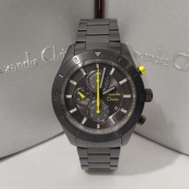 Alexandre Christie AC6603MC Sport Jam Tangan Pria Stainless Steel Black Lis Green