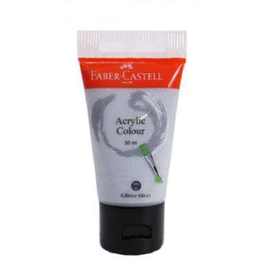 Cat Acrylic Glitter Faber / Cat Glitter Berbagai Warna / Faber Castell Acrylic Glitter Colour 30 ml