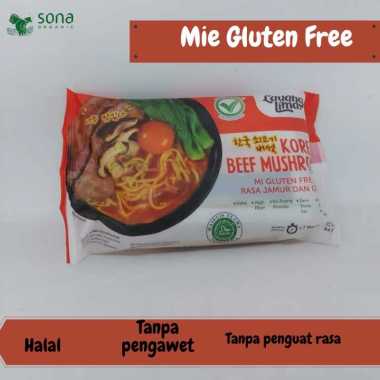 Mie Korea Beef Mushroom Gluten Free 94gr - Ladang Lima - halal