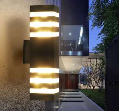 Lampu Dinding Minimalis Outdoor 9 Tipe/ Lampu Hias Outdoor/ Wall Lamp Lampu Teras Pagarmodel kaca bu