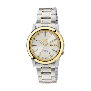 Seiko 5 Automatic SNKE54K1 Jam Tangan Pria Silver Gold
