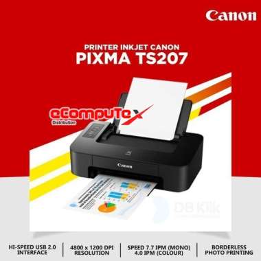 PRINTER CANON PIXMA TS207 / TS 207 INJECT PRINT ONLY GARANSI RESMI