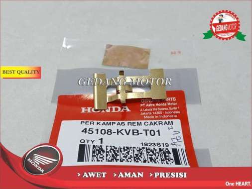 PLAT PER KAMPAS REM CAKRAM BEAT FI VARIO SCOOPY FI SPACY ASLI AHM KVB