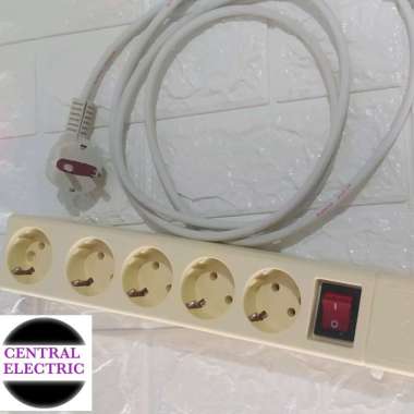 Stop Kontak Kabel/colokan listrik kabel rakitan lubang 5 plus saklar Kabel 10meter