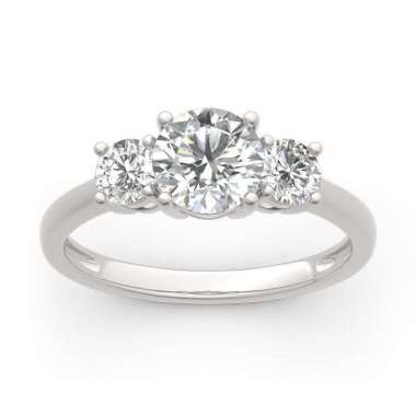 1901 Jewelry Cincin Trilogy Diamond Swarovskii Silver Semua Ukuran