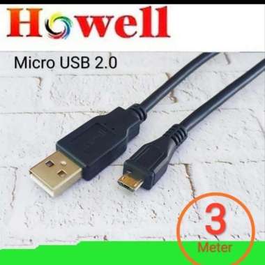 Howell Kabel USB Micro 3 M / Cable Usb To MICRO 3M