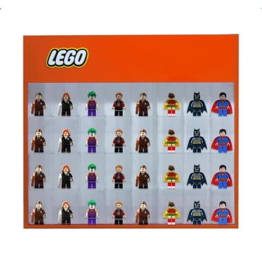 Rak LEGO Minifigures Header isi 32 akrilik - Orange