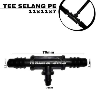 TEE / TEE KONEKTOR SELANG 11MM KE 7MM / IRIGASI / KONEKTOR SELANG PE