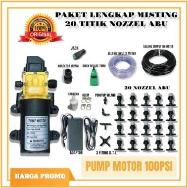 PAKET MISTING SPRAYER KABUT 20 TITIK NOSEEL ABU ABU PLASTIK