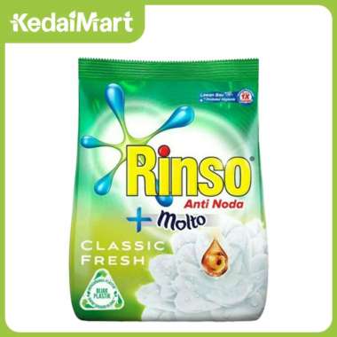 Promo Harga Rinso Anti Noda Deterjen Bubuk + Molto Classic Fresh 1800 gr - Blibli