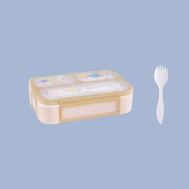 OEM SK-C448 C449 Lunch Box Set Anak 3 Sekat BPA FREE Karakter Dengan Sendok Tempat Makan Anak Kotak 