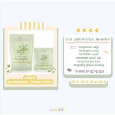 CAMILLE - Wash Off Mask Green Tea 65gr