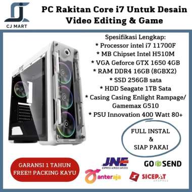 PC Rakitan Core i7 Untuk Desain, Video Editing & Game