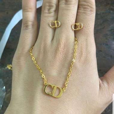 kalung model brand CD elegant emas asli