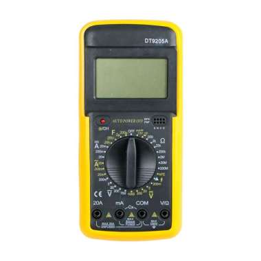RICHMETERS Pocket Size Digital Multimeter - DT9205A - Yellow