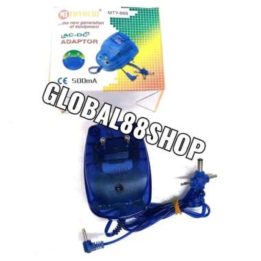 ADAPTOR MULTI MULTY UNIVERSAL VOLT 1.5/3/4.5/6/7.5/9/12V 500MA TRANSPARAN TR