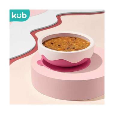 Kub Baby Silicone Suction Bowl - Pink