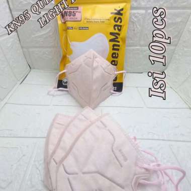 MASKER KN95 QUEEN PRO EMBOS/5PLY/ISI 10pcs Light Pink